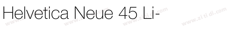 Helvetica Neue 45 Li字体转换